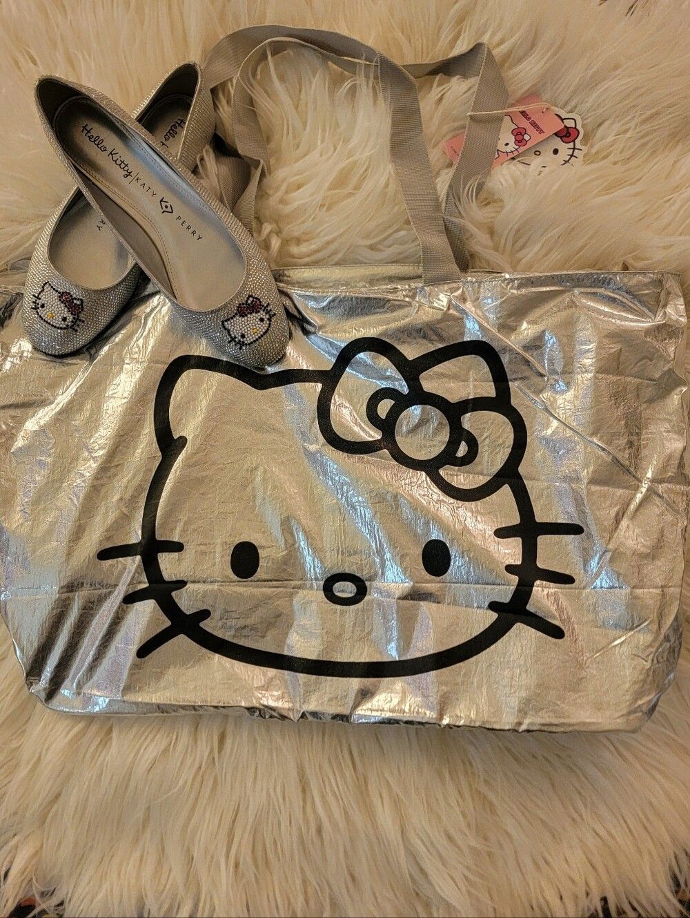 🆕️🥿🧳Katy Perry Hello Kitty Ballet Flats & Tote Bag Bundle, Sz 7.5, 9, 9.5